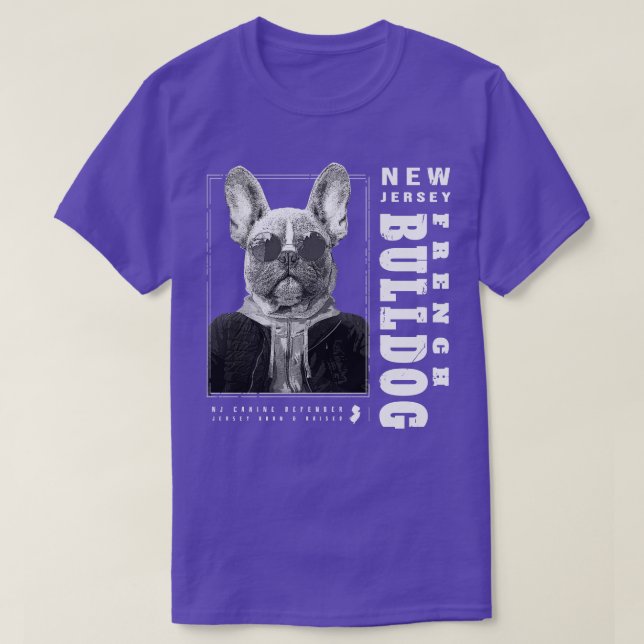 New jersey Fransk Bulldog T Shirt (Design framsida)