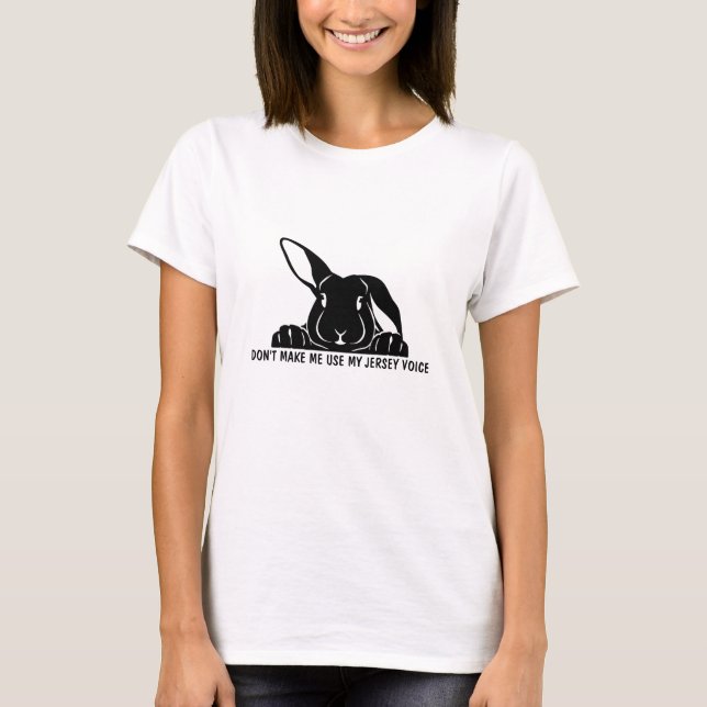 NEW JERSEY FUNNY RABBIT TEE SHIRT (Framsida)