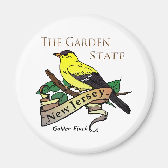 New jersey Garden State Golden Finch Magnet (Framsidan)