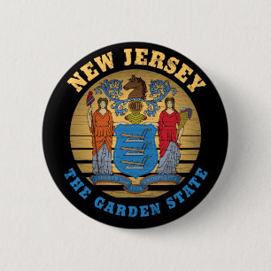 NEW JERSEY GARDEN STATLIG FLAGGA KNAPP