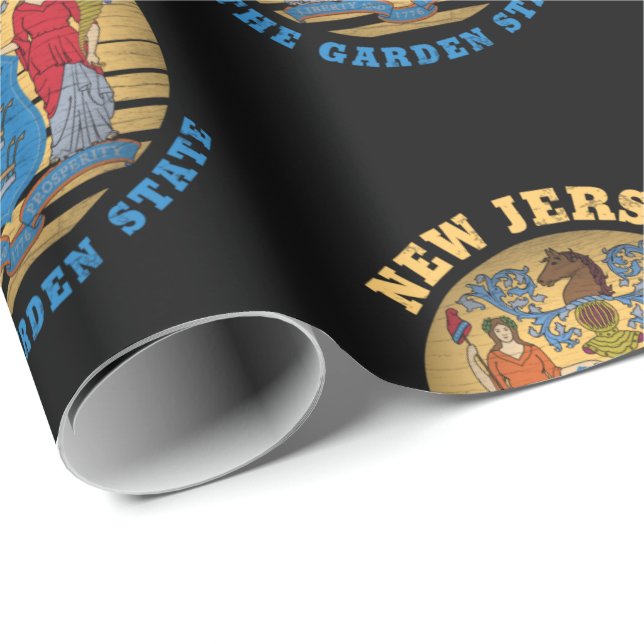 NEW JERSEY GARDEN STATLIG FLAGGA PRESENTPAPPER (Rullad Hörn)