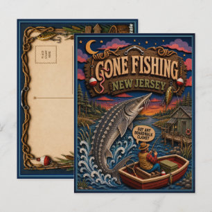 New Jersey Gone Fishing Atlantic Sturgeon Vykort