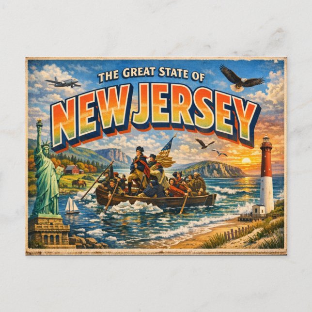 New Jersey Greetings vykort  (Framsida)