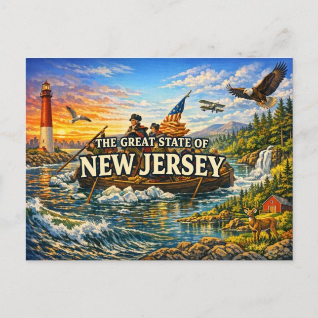 New Jersey Greetings vykort  (Framsida)