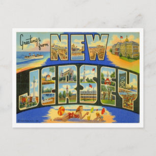 New jersey Hälsning från USA Stater Vykort