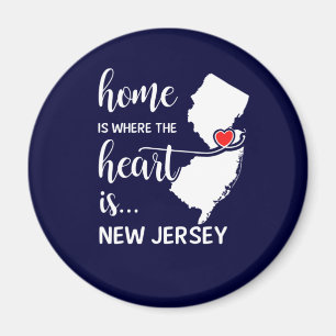 New jersey hem är där hjärtat finns magnet