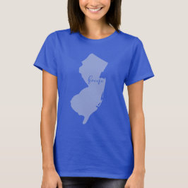 New Jersey hem skript T Shirt