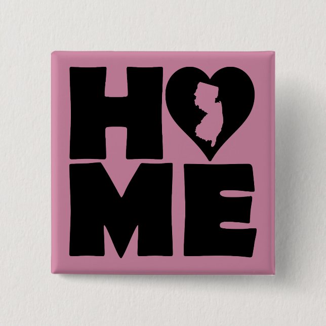 New Jersey Hem Stat Knapp Märke Pin (Framsida)