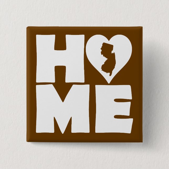 New Jersey Hem Stat Knappsats Badge Pin Knapp (Framsida)