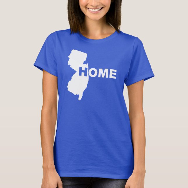 New Jersey Hemifrån Från Stat T-Shirt Tees (Framsida)