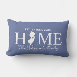 New jersey hemland karta personlig lumbarkudde