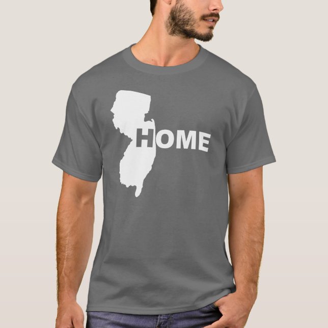 New Jersey Hemmet Borta Från Stat T-Shirt Tees (Framsida)