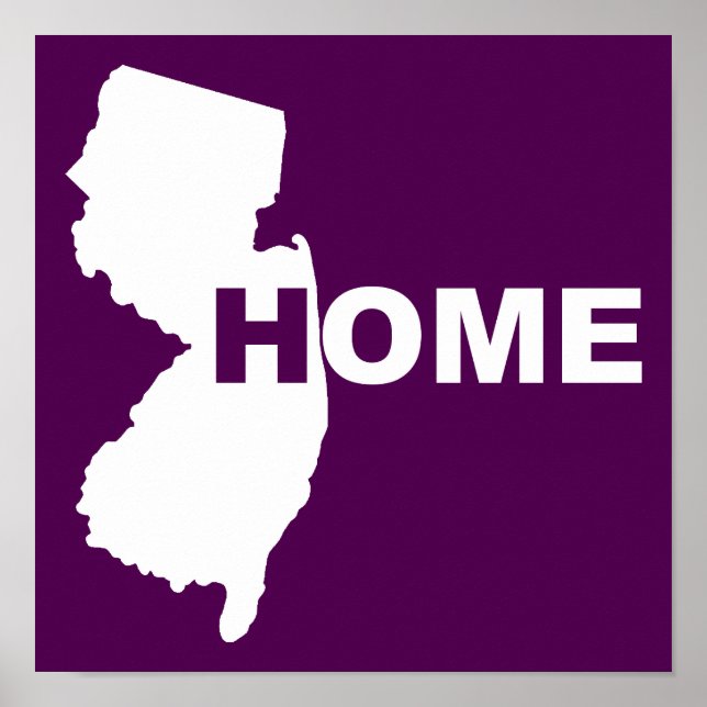 New jersey Home Away from State Poster Sign (Framsidan)