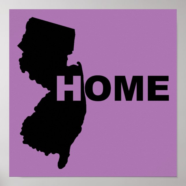 New jersey Home Away from State Poster Sign (Framsidan)