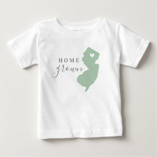 New jersey Home Grown Redigerbar Färg-stat Karta T Shirt