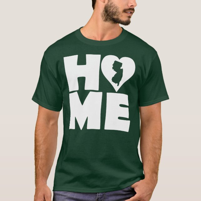New Jersey Home Heart State Tees T-Shirt (Framsida)