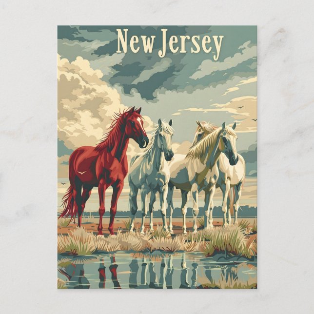 New jersey Horses Vykort (Framsida)