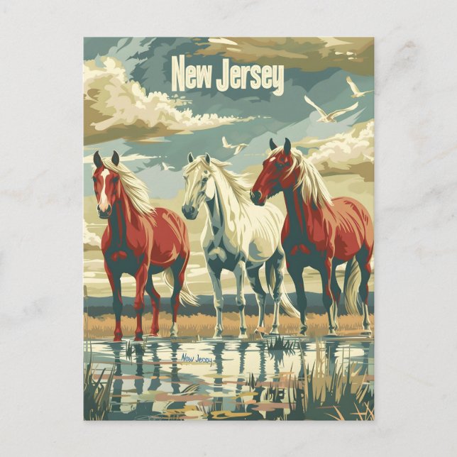 New jersey Horses Vykort (Framsida)