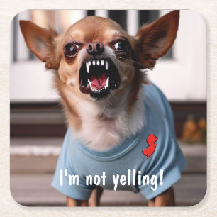 NEW JERSEY HUMOR CHIHUAHUA UNDERLÄGG PAPPER KVADRAT