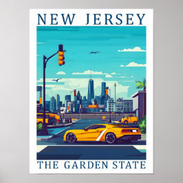 New jersey i Garden State USA Travel Ställe Poster