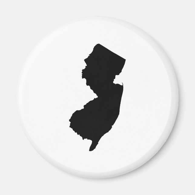 New Jersey i svart och vitt Magnet (Framsidan)