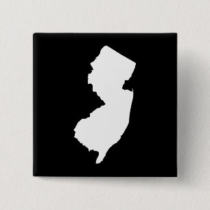 New Jersey i vitt och svart Knapp