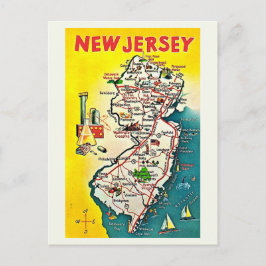 New Jersey Illustrerat Vintage vykort