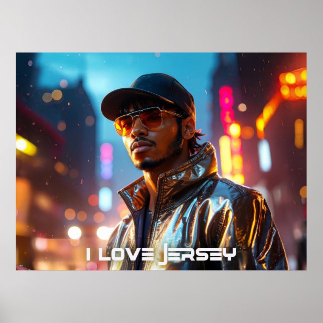 NEW JERSEY - JAG ÄLSKAR JERSEY POSTER (Framsidan)