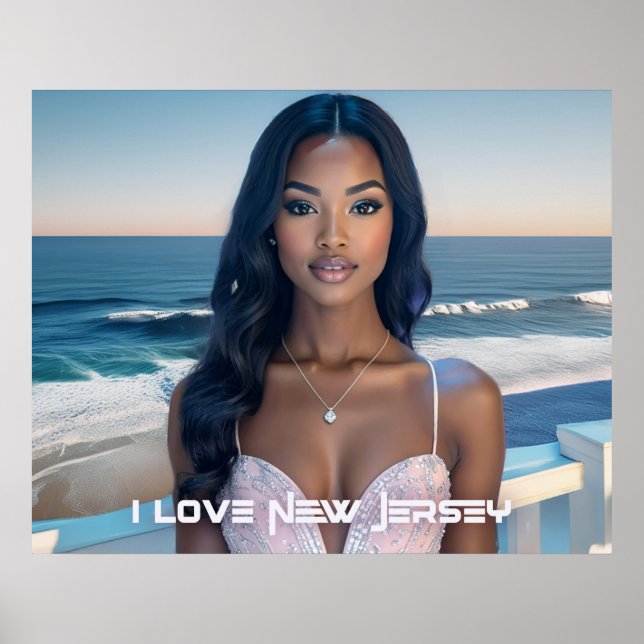 NEW JERSEY - JAG ÄLSKAR NEW JERSEY POSTER (Framsidan)