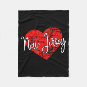 New jersey kärlek cool grunge hjärta kul new jerse fleecefilt