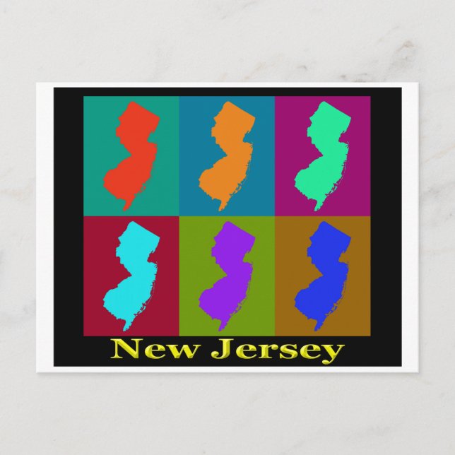 New jersey Karta Vykort (Framsida)