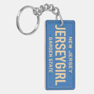 New Jersey License Plate Custom Keychain V5