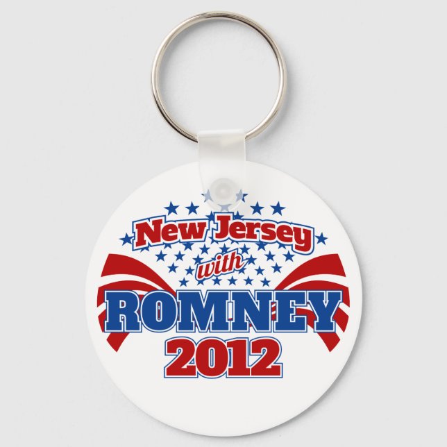 New jersey med Romney 2012 Nyckelring (Framsida)