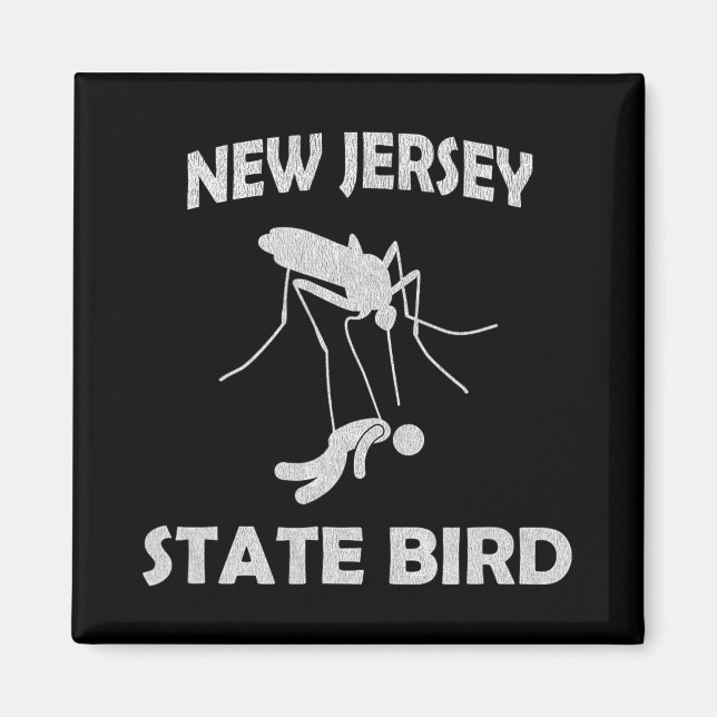 New Jersey Mosquito State Bird Funny Outdoors  Magnet (Framsidan)