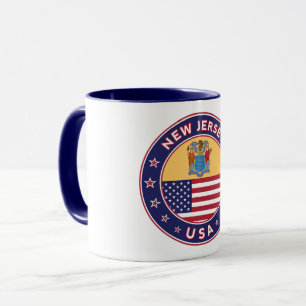 New jersey, New jersey-klistermärke, telefonfodral Mugg