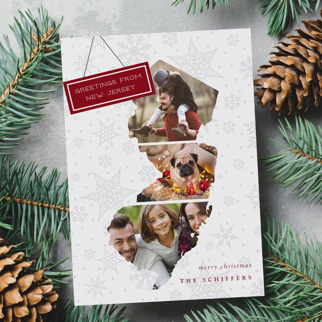 New jersey Önskemål | Helgdag fotosamlingskort Julkort (Skapare uppladdad)