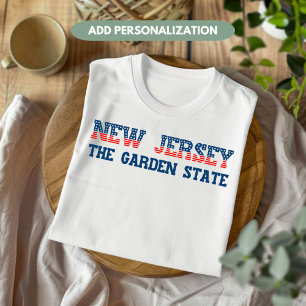 New jersey Patriotic The Garden State Anpassningsb T Shirt