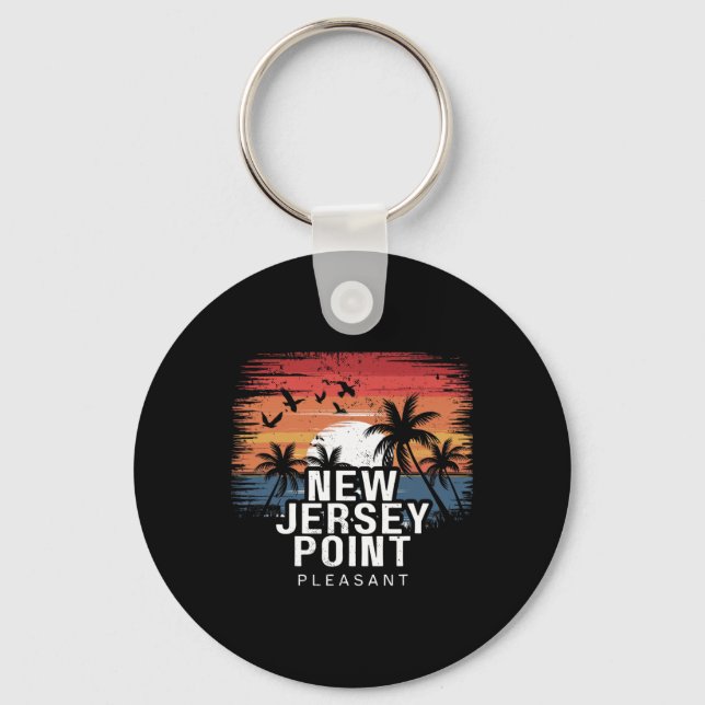 New Jersey Point Pleasant Surfing Surfar  Nyckelring (Framsida)