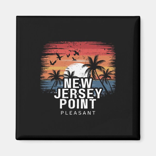 New Jersey Point Pleasant Surfing Surfare  Magnet (Framsidan)