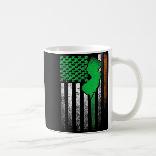 New Jersey Present St. Patricks Dag Irländsk Ameri Kaffemugg (Höger)