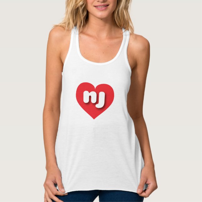 New jersey Red Heart - I kärlek NJ Linne Med Racerback (Framsida)