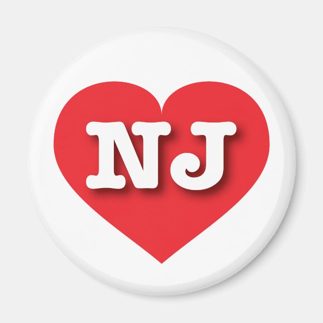 New jersey Red Heart - I kärlek NJ Magnet (Framsidan)
