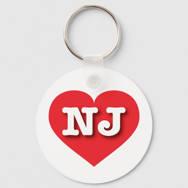 New jersey Red Heart - I kärlek NJ Nyckelring (Framsida)