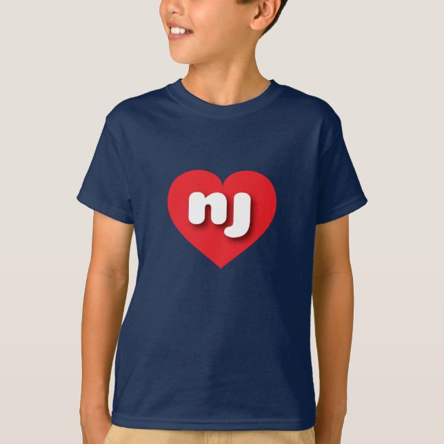 New jersey Red Heart - I kärlek NJ Tee Shirt (Framsida)