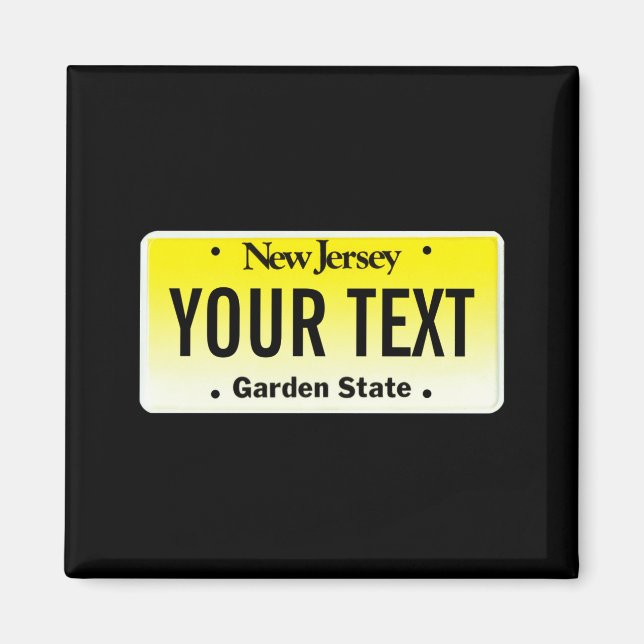 New Jersey registreringsskylt  Magnet (Framsidan)