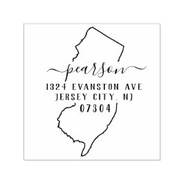 New jersey Returadress Frimärke självtryckande Självfärgande Stämpel