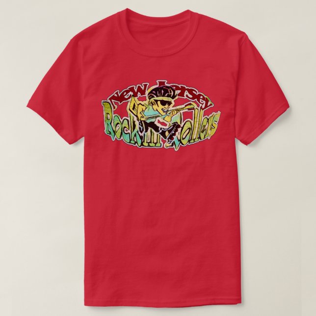 New jersey Rockin Rollers Roller Hockey T Shirt (Design framsida)