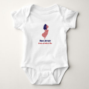 New Jersey Rocks Red White & Blue Spädbarnskrypare T-shirt