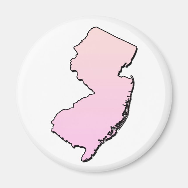 New jersey Rosa kontur Magnet (Framsidan)