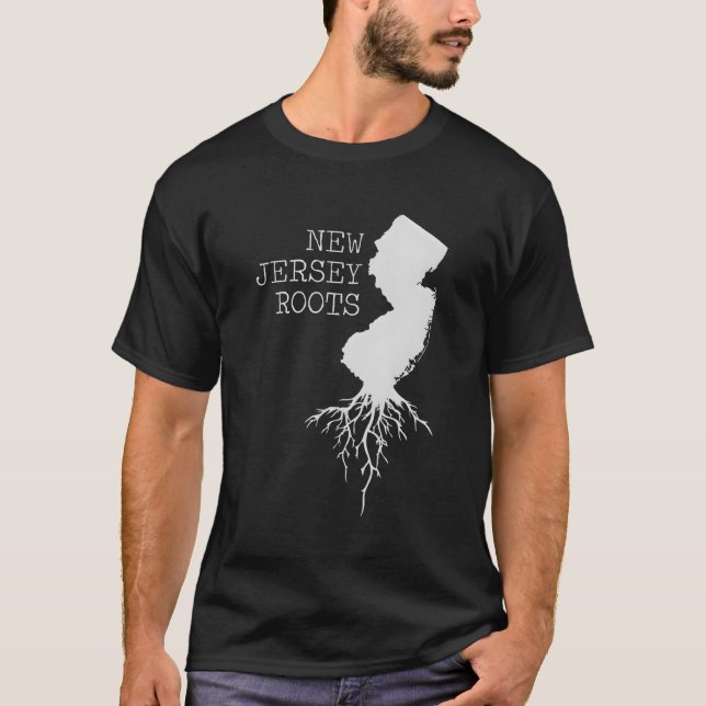 New jersey-rotstaten Karta T Shirt (Framsida)